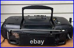 SONY CFD-12 Boombox CD Radio Tape Player/Recorder Mega Bass