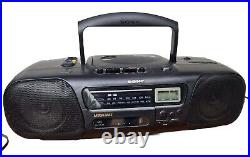 SONY CFD-12 Boombox CD Radio Tape Player/Recorder Mega Bass