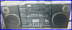 SONY CFD-454 VINTAGE Portable CD AM/FM Cassette Recorder Radio Boombox Stereo