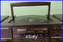 SONY CFD-510 CD/Radio/Cassette Player Boom Box Portable Stereo Mega Bass