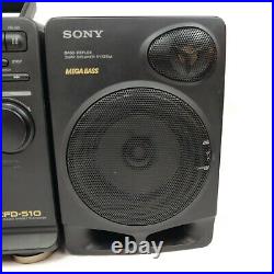 SONY CFD-510 CD player Cassette Tape Radio Boom Box Portable Stereo (READ)