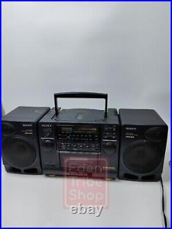 SONY CFD-510 CD player Cassette Tape Radio Boom Box Portable Stereo WORKS SONY CFD-510 CD player Cassette Tape Radio Boom Box Portable Stereo WORKS