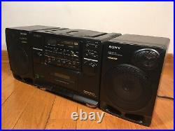 SONY CFD-510 Portable AM/FM Radio CD Cassette-Corder EQ Boombox Tape Not Working