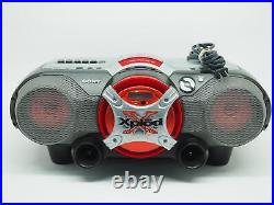 SONY CFD-G505 Portable Boombox CD/CD-RW Player Cassette Radio Working! Free Ship