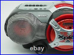 SONY CFD-G505 Portable Boombox CD/CD-RW Player Cassette Radio Working! Free Ship