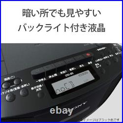 SONY CFD-S 70 CD Boombox with Recorder FM AM Wide-FM Black From Japan F/S