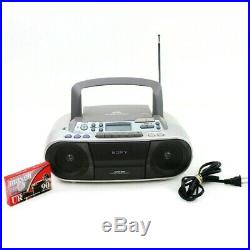 SONY CFD-S01 CD Radio Cassette Player FM/AM Portable Boombox Mega Bass Serviced