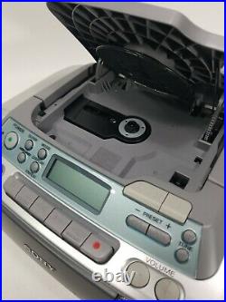 SONY CFD-S01 CD Radio Cassette Player Recorder FM/AM Portable Boombox Mega Bass