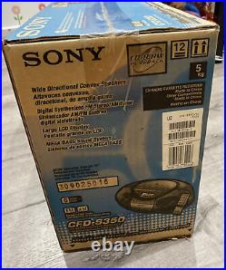 SONY CFD-S350 Portable AM/FM RADIO & CD player & Cassette & Recorder New In Box