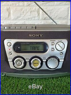 SONY CFD-S40CP Boombox Portable Radio CD Cassette Tape Player/Recorder FREE P&P