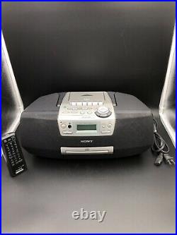 SONY CFD-S47 Portable Radio CD Cassette Tape Player Recorder Boombox With Remote