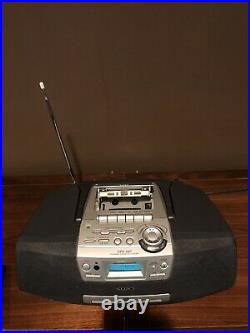 SONY CFD-S47 Portable Radio CD Cassette Tape Player Recorder Boombox With Remote