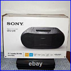 SONY CFD-S70 PORTABLE CDs, CD- R/RW, MP3 CD PLAYER, CASSETTE BOOMBOX BLACK