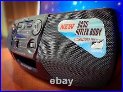SONY CFD-V3 CD? RARE? Vintage Portable Stereo Cassette CD Boombox
