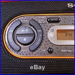 SONY ZS-SN10 Mega Bass PSYC Black Portable Boombox Radio MP3 CD Player + cable