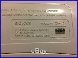 SONY ZS-X10 AM/FM CD-R/RW ESP2 Boombox Personal Portable Audio System TESTED