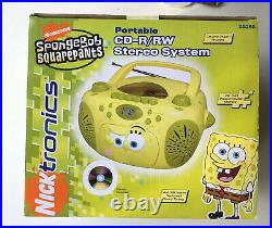 SPONGEBOB SQUAREPANTS Portable Radio Boombox AM FM Stereo Tape & CD Player New