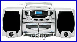 SUPERSONIC PORTABLE AM/FM RADIO MP3/CD PLAYER USB/AUX DOUBLE CASSETTE SC-2020U
