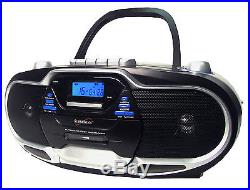 SUPERSONIC PORTABLE MP3/CD PLAYER WITH CASSETTE RECORDER & AM/FM RADIO