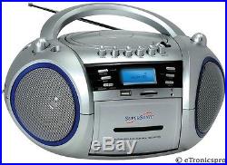 SUPERSONIC PORTABLE MP3 CD WMA PLAYER CASSETTE RECORDER RADIO USB SD NEW