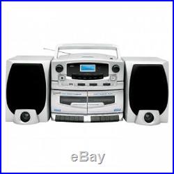 SUPERSONIC Portable MP3-CD Player with Cassette Recorder AM-FM Radio & USB Input
