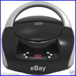 SYLVANIA black Portable CD Boom Box with AM FM Radio portable player zolliophone