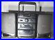 Sanyo AM FM Radio CD Cassette Boombox BassXpander AC Plug Or 8D Batteries Tested