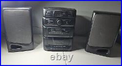 Sanyo AM FM Radio CD Cassette Boombox BassXpander AC Plug Or 8D Batteries Tested