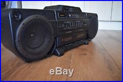 Sanyo Boombox Ghetto Blaster Portable Radio CD Cassette Bass Xpander Player