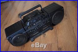 Sanyo Boombox Ghetto Blaster Portable Radio CD Cassette Bass Xpander Player