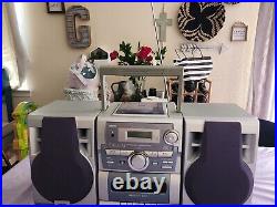Sanyo Cwm-470 Boombox Portable Stereo Cd/cassette/ Am/fm Player