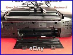 Sanyo MCD-Z31 AM FM CD Dual Cassette Player Recorder Boombox Portable Tested