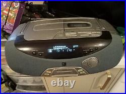 Sanyo MDC-3100F Portable MiniDisc CD Cassette Radio Boombox