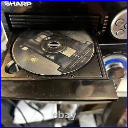 Sharp 5 Disc CD Player Changer Double Cassette Tape Deck Radio Stereo Boombox