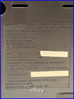Sharp Boom Box Portable Radio Cassette 5 Disc CD Player Wq-ch800
