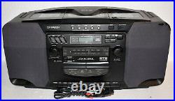 Sharp Boom Box Portable Radio Cassette 5 Disc CD Player Wq-ch800 400