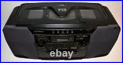 Sharp Boom Box Portable Radio Cassette 5 Disc CD Player Wq-ch800 400
