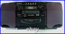 Sharp Boom Box Portable Radio Cassette 5 Disc CD Player Wq-ch800 Euc