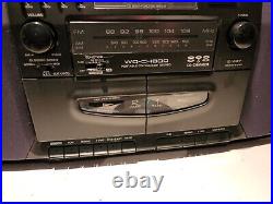 Sharp Boombox Portable Radio Cassette 5 Disc CD Player WQ-CH800