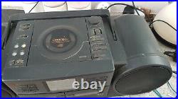 Sharp CD-JX20X Vintage Portable Boombox Stereo CD Dual Tape Radio Player TESTED
