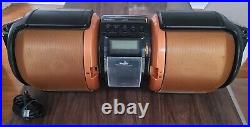 Sharp GX-M10 Orange Portable Boombox Blaster IPod Dock AM/FM Radio CD