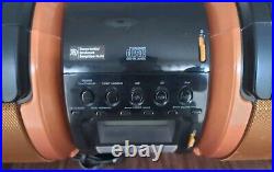 Sharp GX-M10 Orange Portable Boombox Blaster IPod Dock AM/FM Radio CD