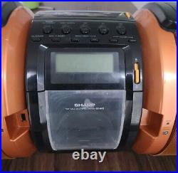 Sharp GX-M10 Orange Portable Boombox Blaster IPod Dock AM/FM Radio CD