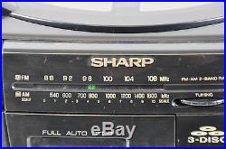 Sharp QT CH 300 Ghettoblaster Boombox 3 fach CD Wechsler Radio Vintage 07-C-HJ