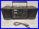 Sharp QT-X8 CD Compact Disc Stereo Double Cassette Player Boombox AS IS READ