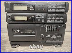 Sharp QT-X8 CD Compact Disc Stereo Double Cassette Player Boombox AS IS READ