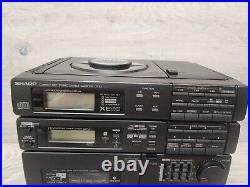 Sharp QT-X8 CD Compact Disc Stereo Double Cassette Player Boombox AS IS READ