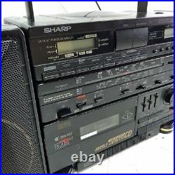 Sharp WF-CD77 Portable Stereo Component System CD Player Cassette Boombox FAULTY