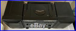 Sharp WF-CD77 Portable Stereo Component System With CD Player Cassette Boombox