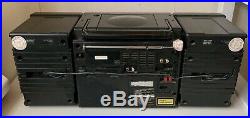 Sharp WF-CD77 Portable Stereo Component System With CD Player Cassette Boombox